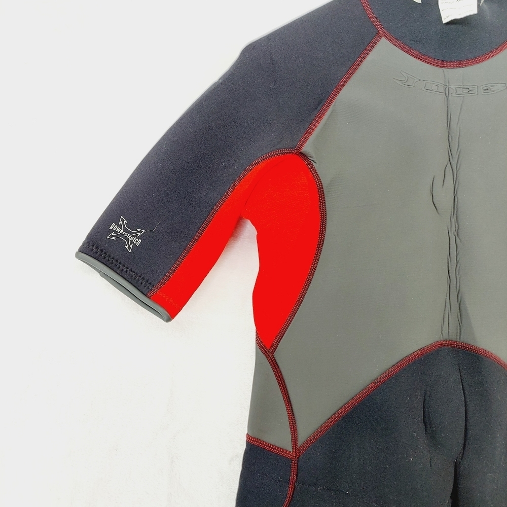 Jobe Gray and Red Kids Shorty Elastic Swim Nylon Wetsuit P776 - Picture 3 of 11